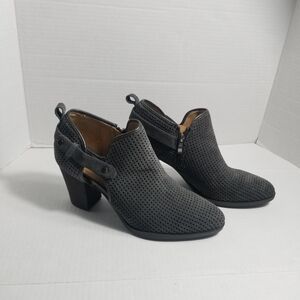 FRANCO SARTO WOMEN'S GRAY HEELED ANKLE BOOTS SIZE 9.5